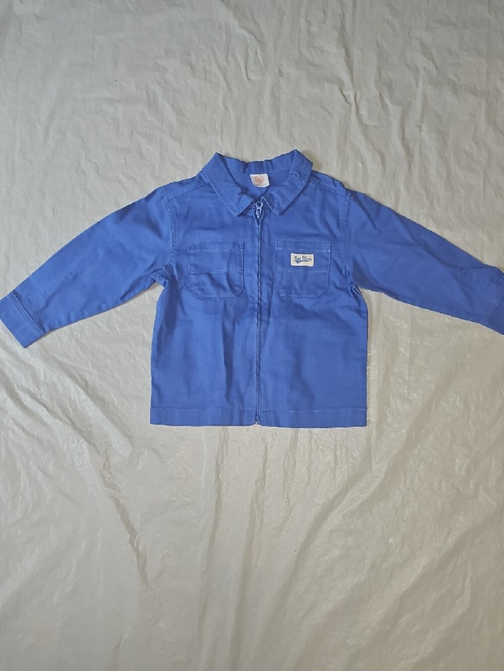 Wonder Nation Little Boy Size 4 Cotton Twill Chore Zippered Jacket, Lightweight